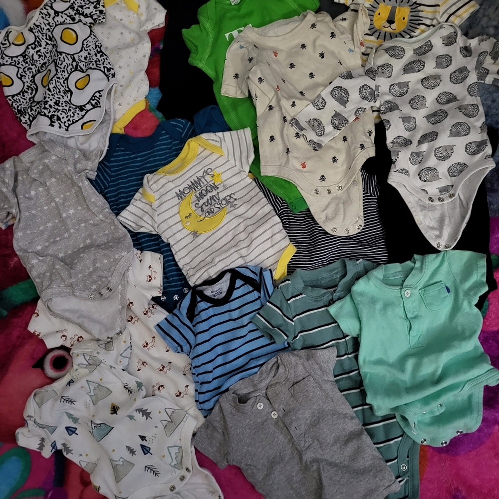 25 baby boy onesie lot